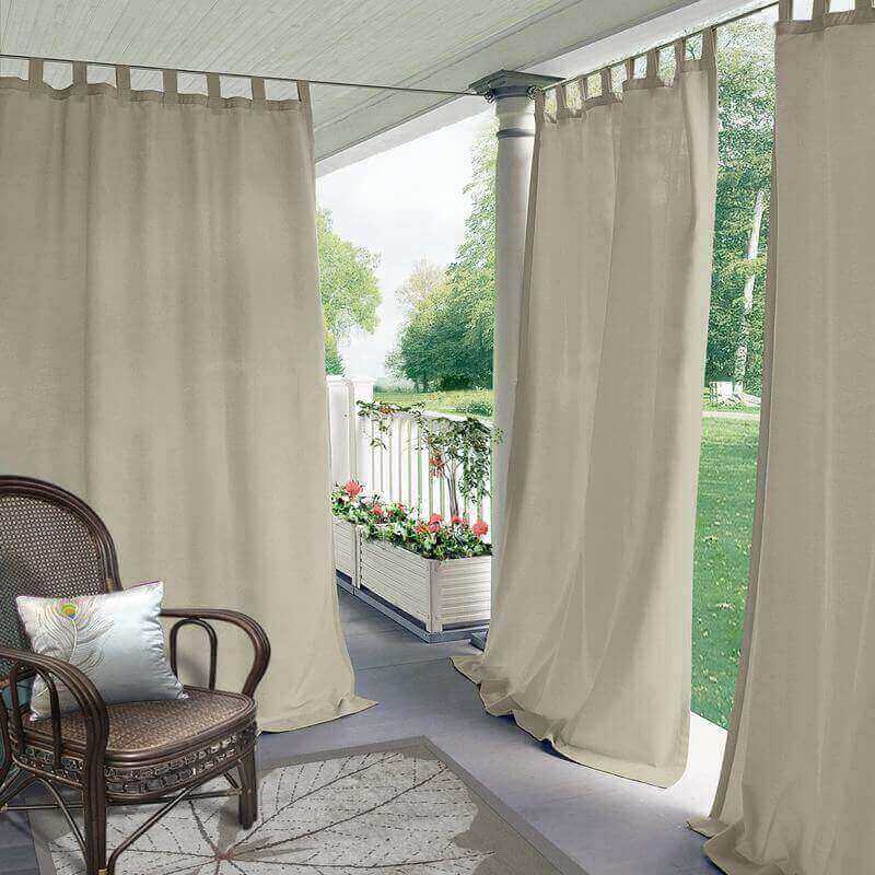 CUSTOM Edoardo Beige Outdoor Curtain