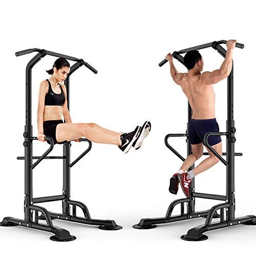 Soges Power Tower Adjustable Height Pull Up & Dip Station Multi-Function Station