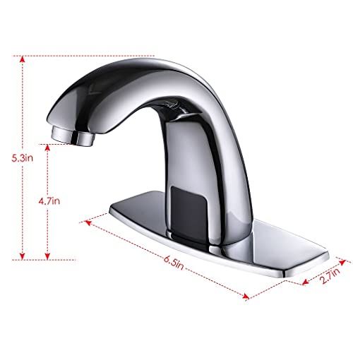 Bathroom Sink Faucet with Hole Cover Plate, Chrome Vanity Faucets, Hands