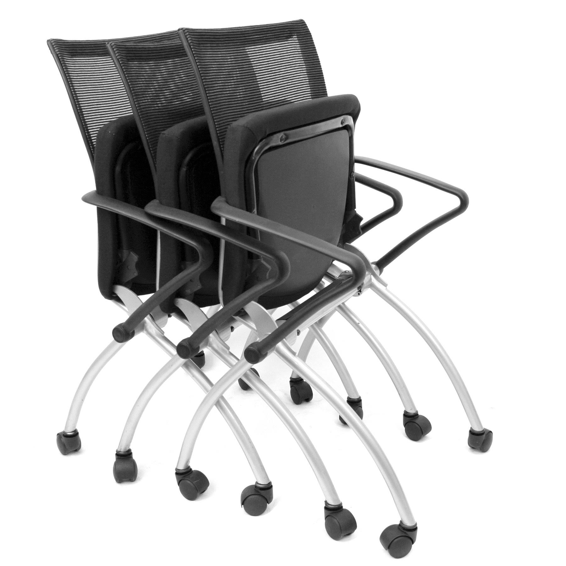Regency 60x22 x 24x22 Kee Training Table- Cherry/ Chrome 2 Apprentice Chairs- Black