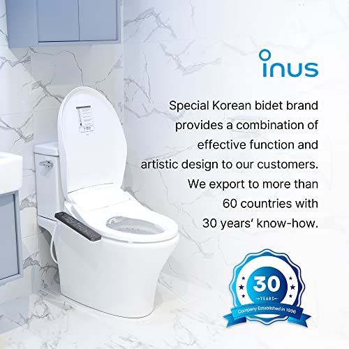 Warm Air Dryer, Smart Touch Panel, Heated Bidet Toilet Seat Elongated
