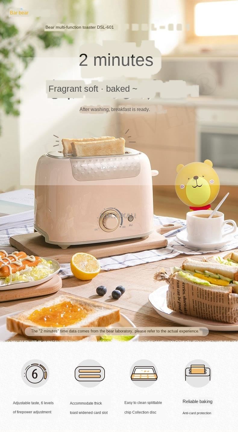 Electric Toaster Household Automatic Bread Baking Maker Breakfast Machine