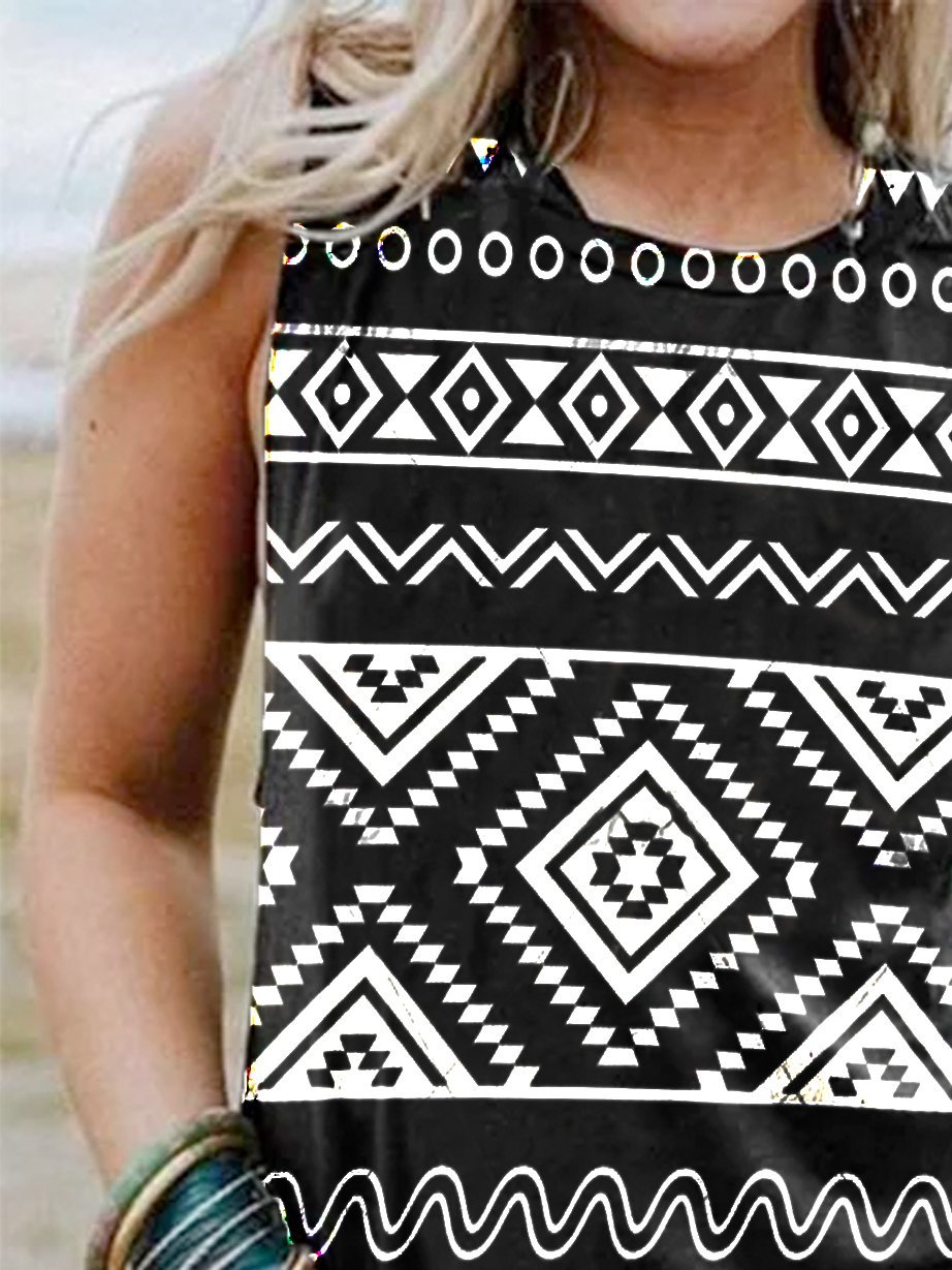 Geometric Cold Shoulder Jersey Shirts & Tops