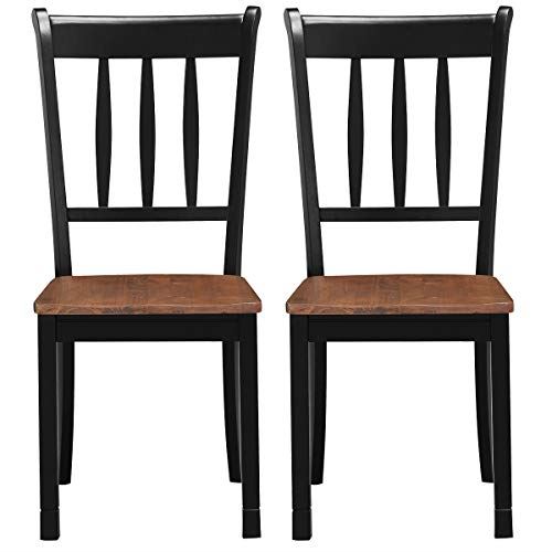 Solid Wood Whitesburg Dining Chairs Set of 4, Spindle Back, Wood Seating