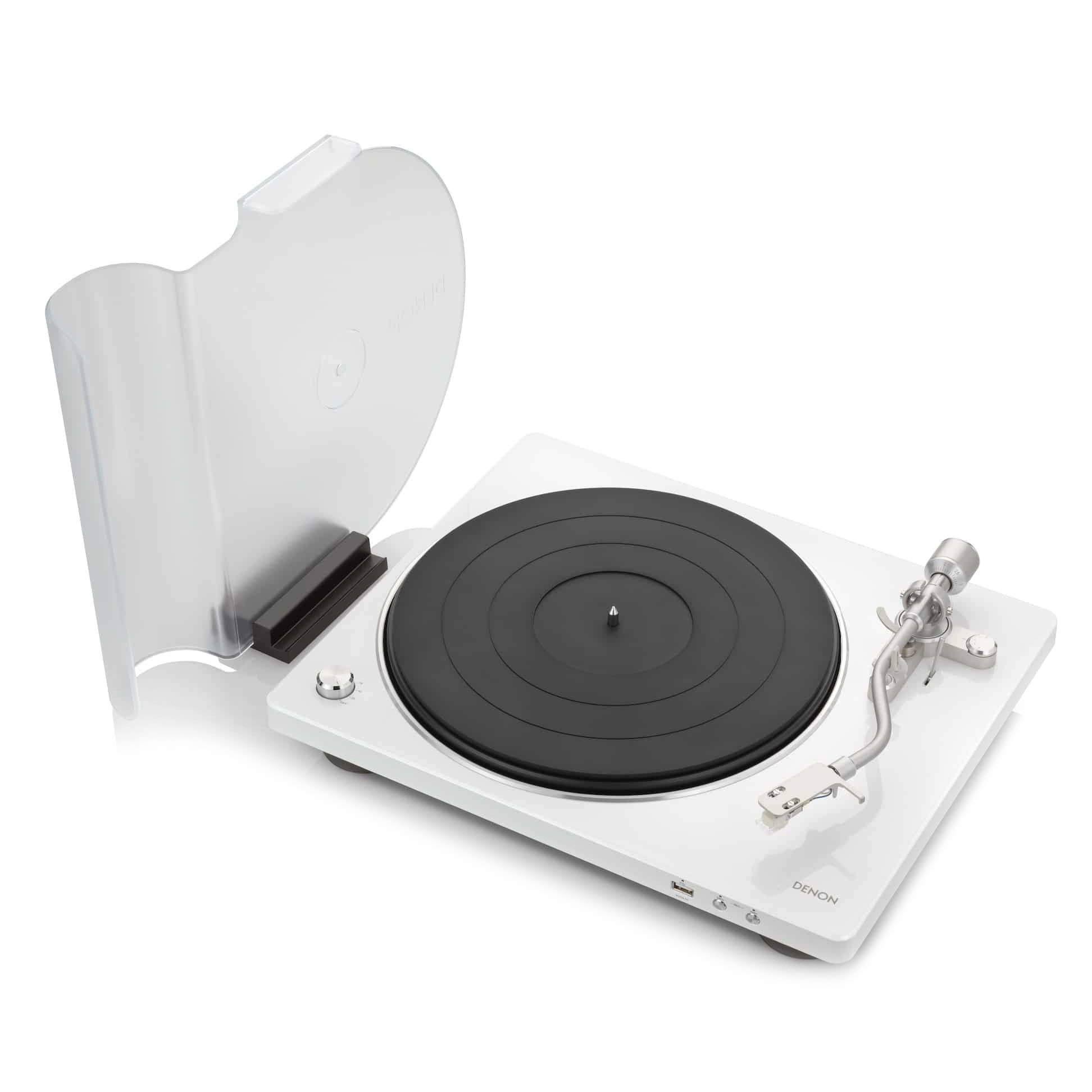 Denon DP-450USB HiFi Turntable with USB Port, White