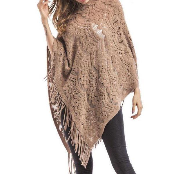 Tassel Cloak Knitting Sweater