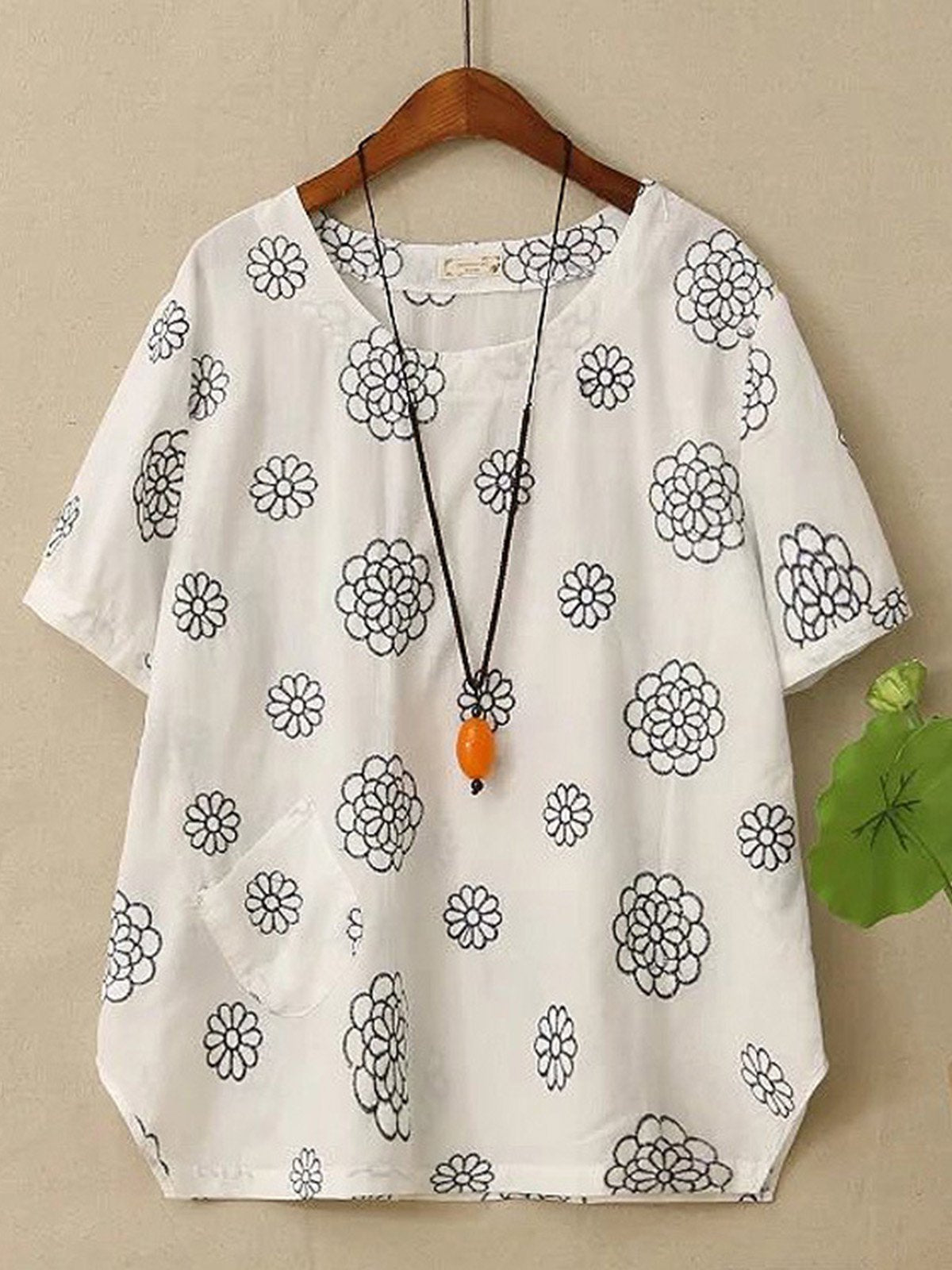Women Casual Loose Tops Tunic Blouse Shirt