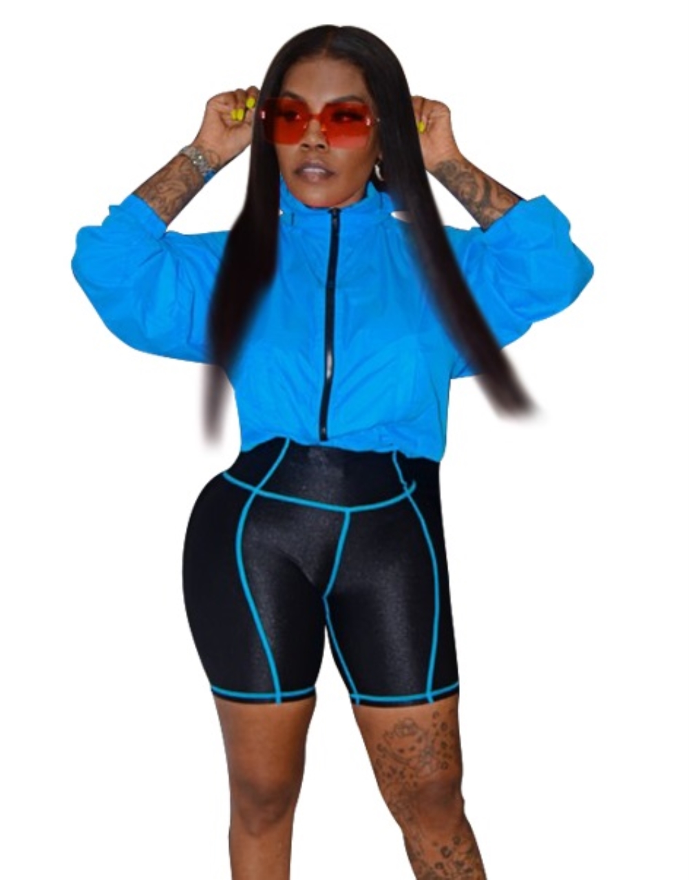 Autumn Neon Shorts Tracksuit