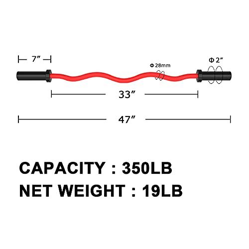 47Inch Olympic Super Curl Bar �C 350lb Weight Capacity