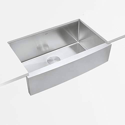 Zuhne Stainless Steel Farmhouse Kitchen Sink (30-inch Apron Front, 16-Gauge Single Bowl)