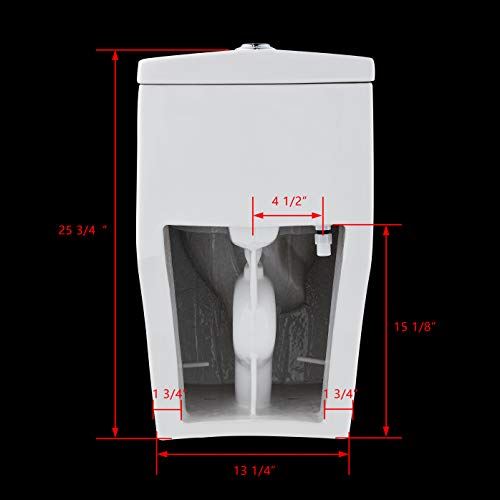 Flush Elongated One-Piece Toilet with Soft Closing Seat, High-Efficiency