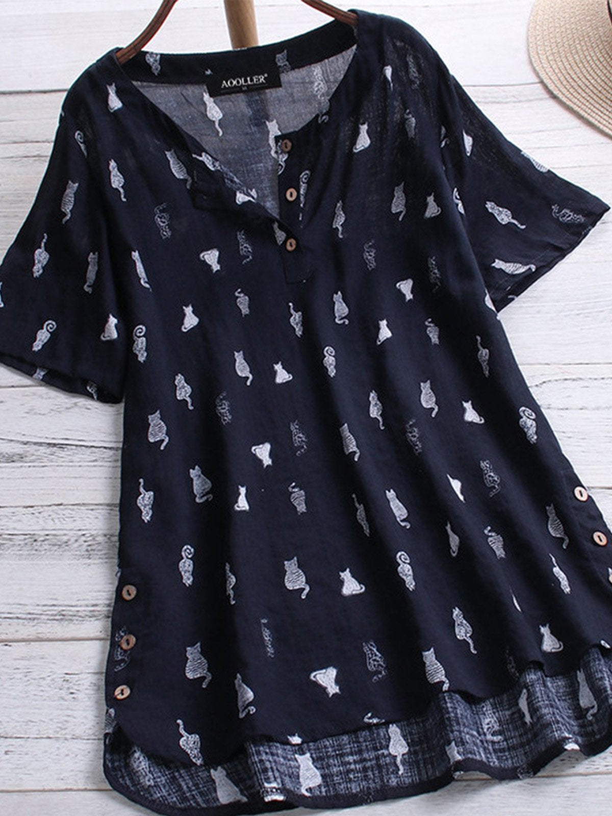 Women Casual Loose Tops Tunic Blouse Shirt