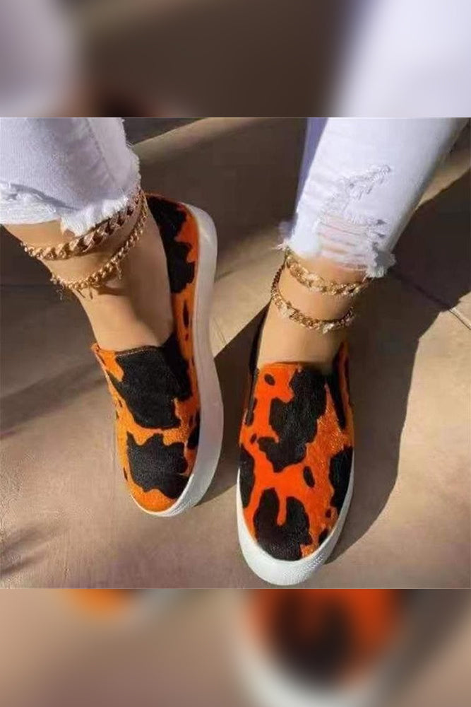 Color Blocking Suede Flat Slip On Shoes Unishe Wholesale