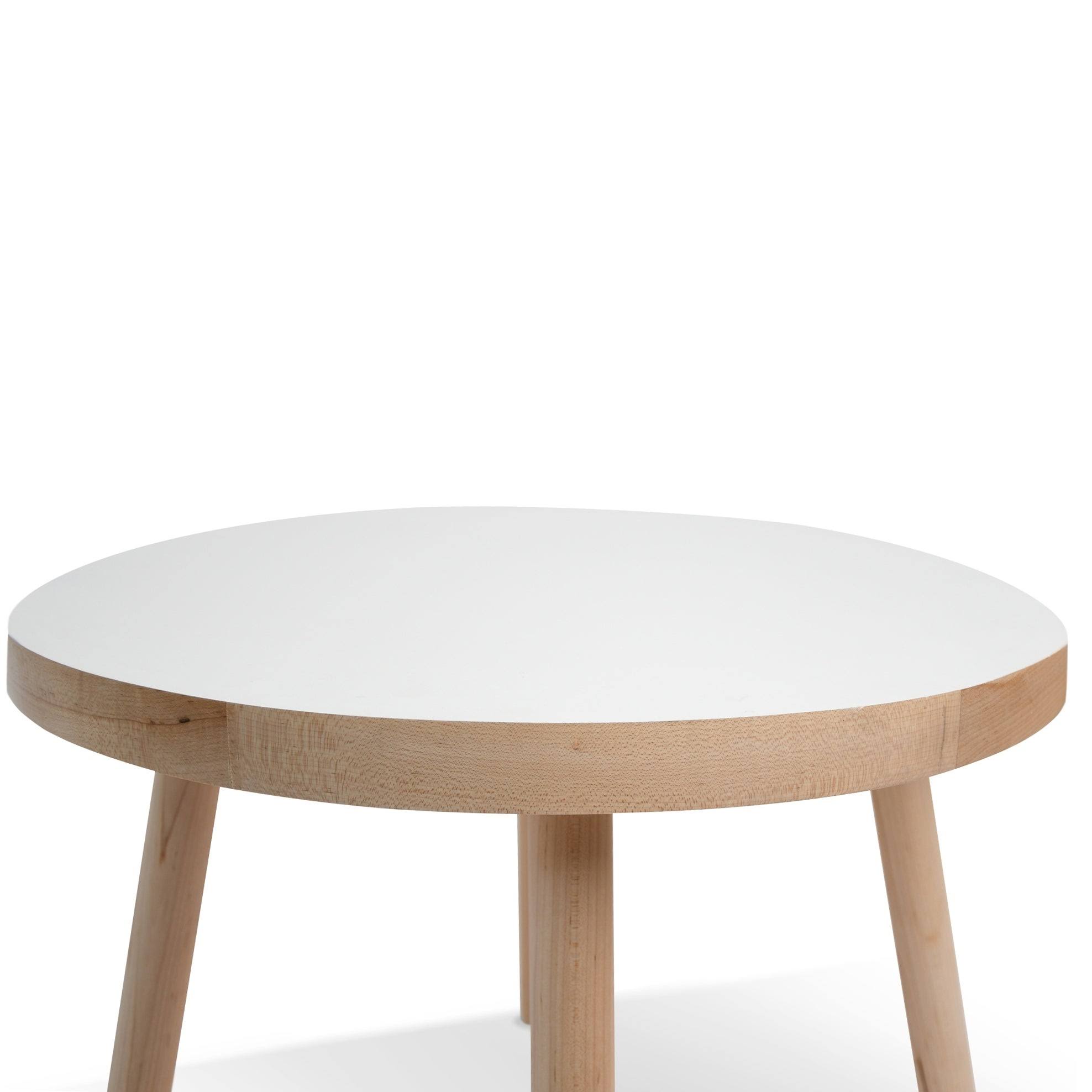 Poco Round Kids Table, Maple/Pacific Blue, 30x22 Large