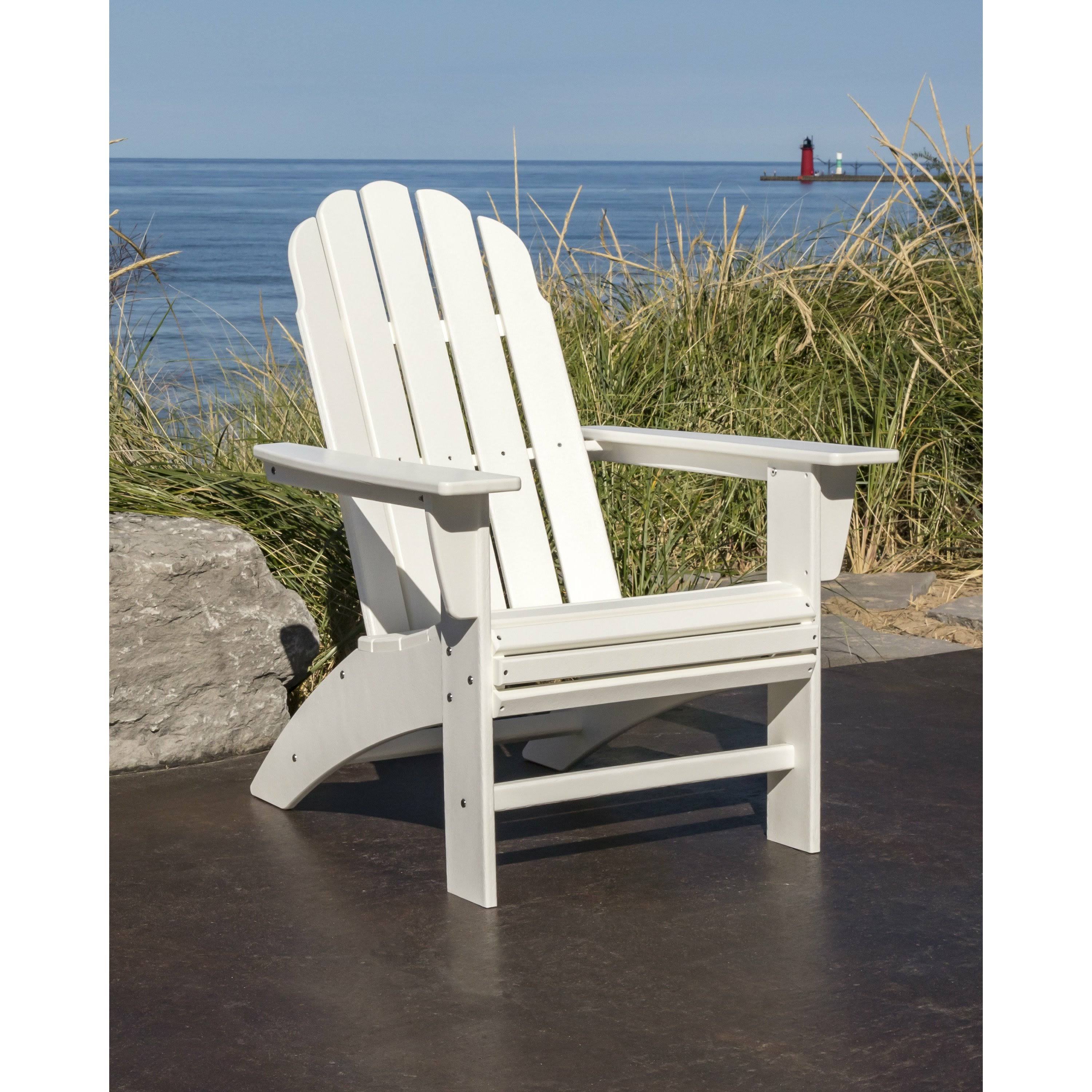 POLYWOOD Vineyard Curveback Adirondack Chair (Teak)