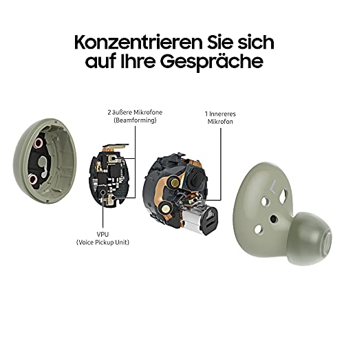 Samsung Galaxy Buds2, White and Wireless Charger Pad EP-P1300B, Black