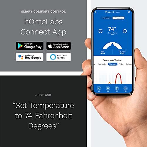 12,000 BTU Window Air Conditioner with Smart Control, Remote Control & 24 hr Timer