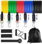 AVAV Resistance Bands Set 11 Pack, Exercise Band Training Skin Friendly Tubes Workout Bands Portable Home Gym with Handles-