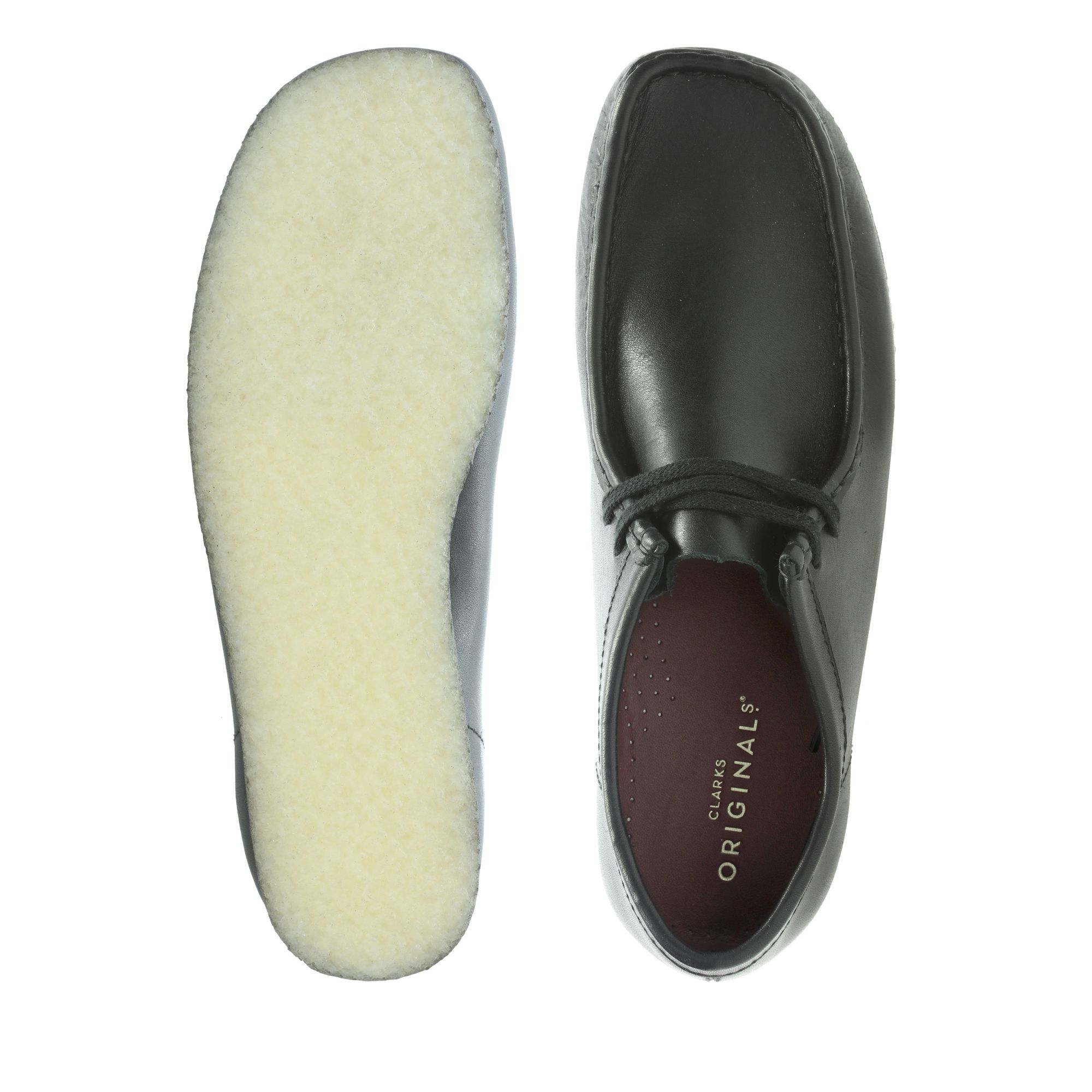 Men  Wallabee Black Leather