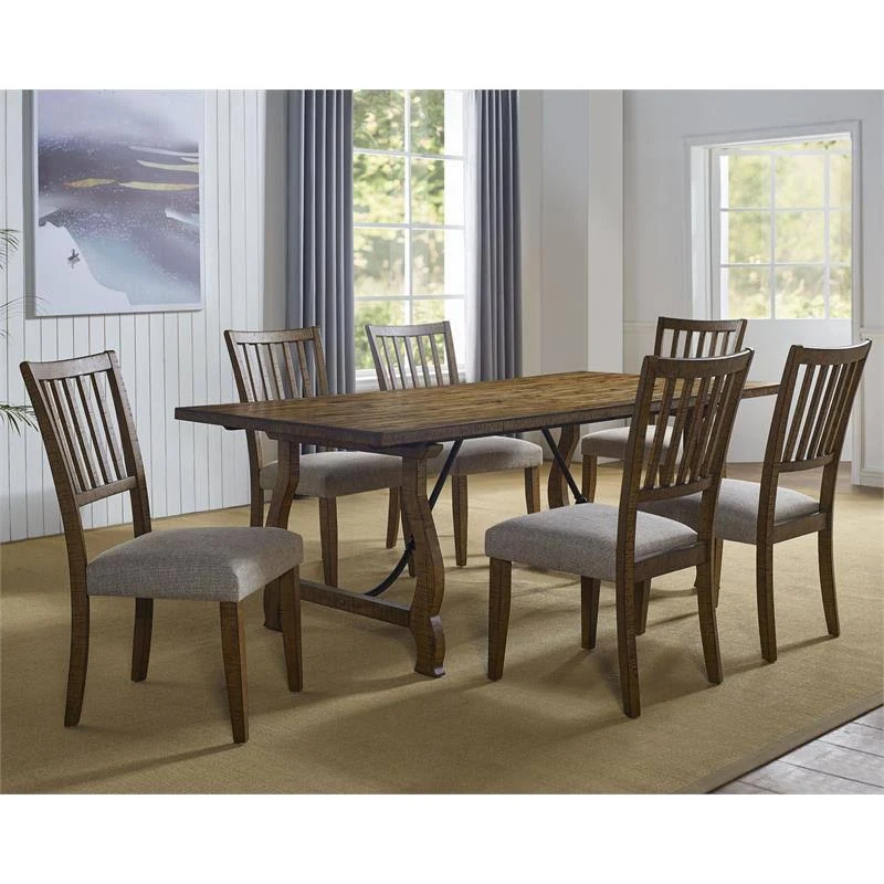 Steve Silver Yuma Distressed Brown Honey Wood Dining Table