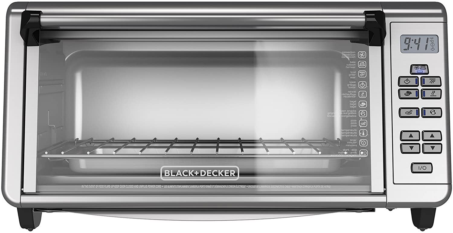 Black+Decker TO3290XSBD Toaster Oven, 8-Slice, Stainless Steel