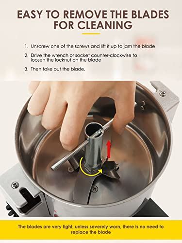 700g Electric Grain Grinder Mill Safety Upgraded 2400W High-speed Spice