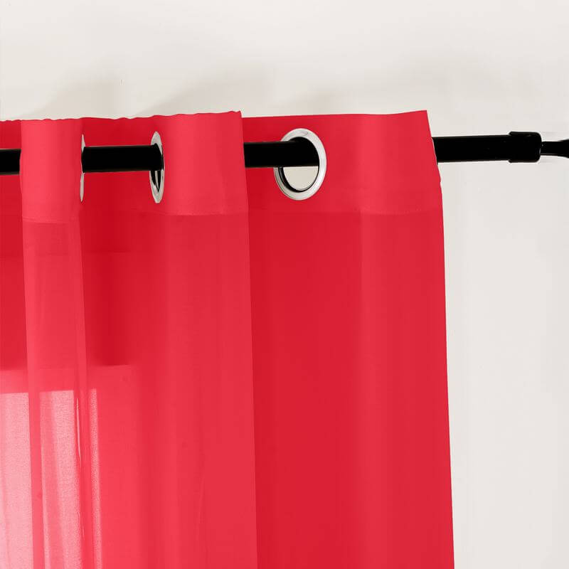 Nickel Grommet Indoor Outdoor Sheer Curtain Wide Opulent Voile Drape SCANDINA