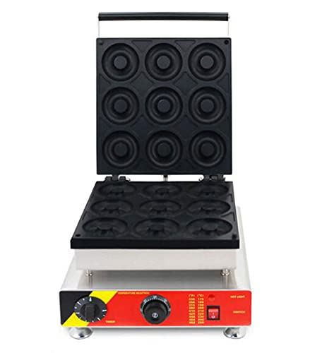 110V Nonstick Waffle Electric 9pcs Mini Doughnut Baker Donut Maker Machine