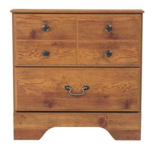 Bittersweet Traditional Replicated Pine Nightstand with 2 Drawer