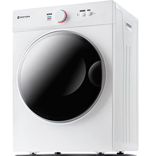 Dryer Front Load, Compact Electric Clothes Dryer with Stainless Steel Tub
