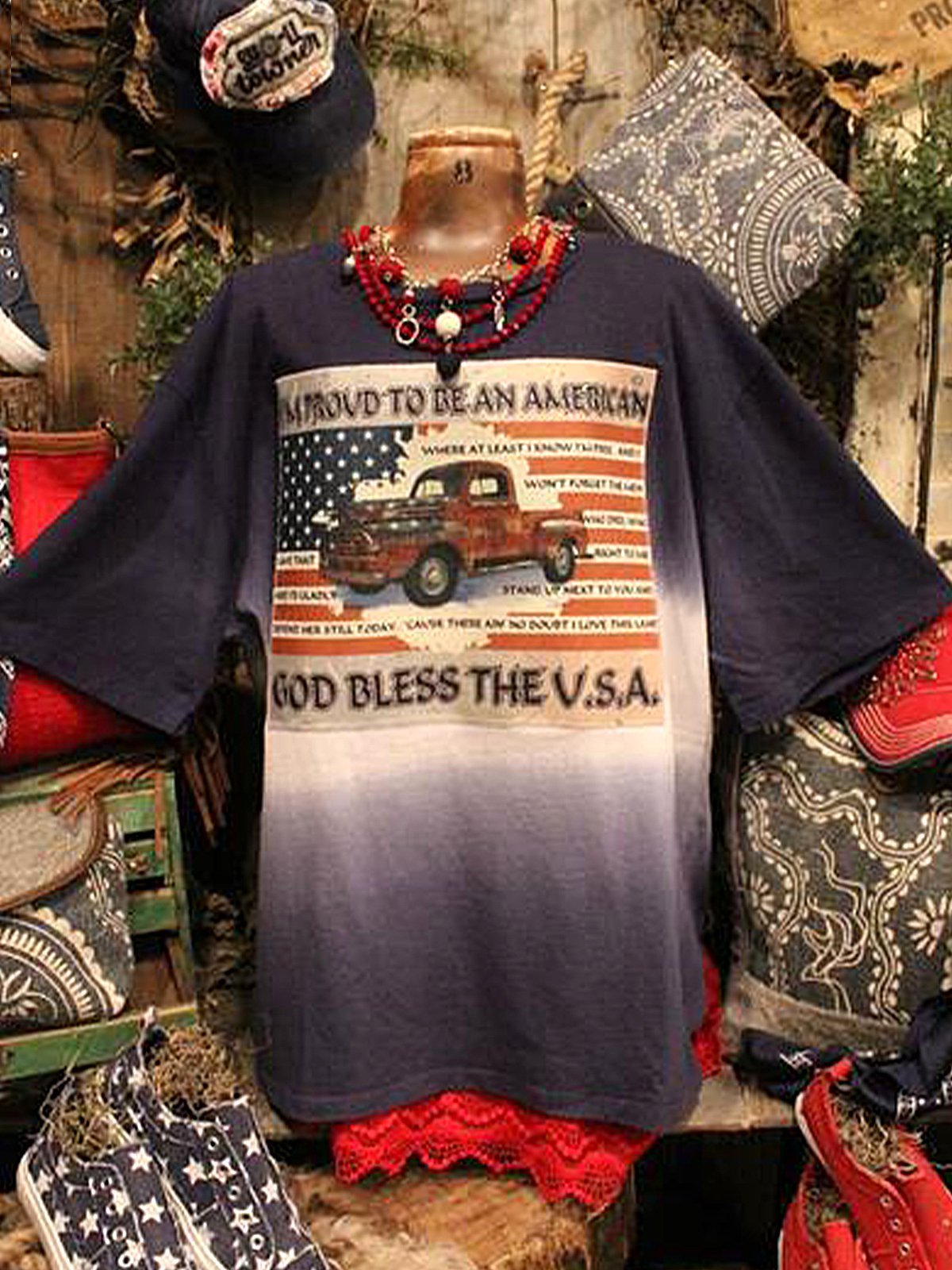 Half Sleeve Shift Casual Shirts & Tops