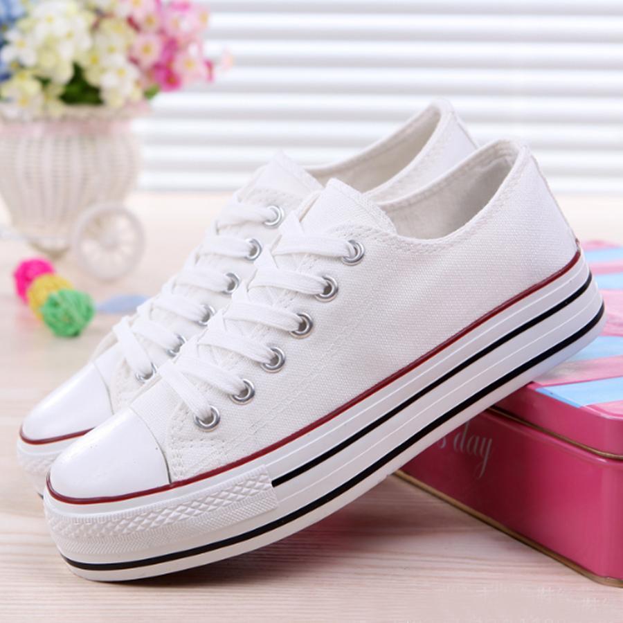 Plain  Flat  Criss Cross  Round Toe  Casual Sport Sneakers
