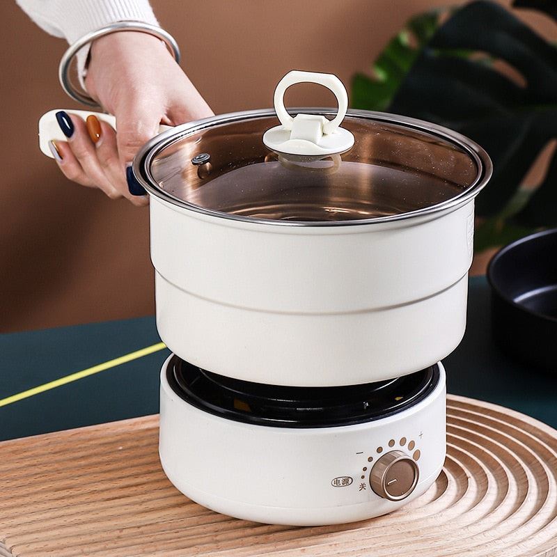 110V Multicooker Electric Skillet Fry Stew Soup Pot Multifunctional Rice Steamer Hot Pot Detachable
