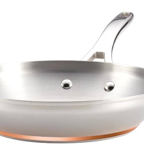 Anolon Nouvelle Copper 12x22 Stainless Steel Covered Stir Fry with Helper Handle