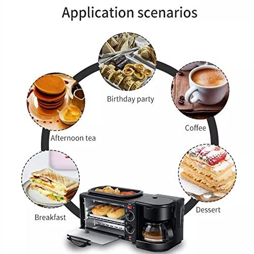 Breakfast Station Multifunctional, Griddle with Glass Lid Breakfasts Center Stations