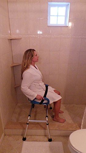 Premium PADDED Bath and Shower Chair with Pivoting Arms. Space