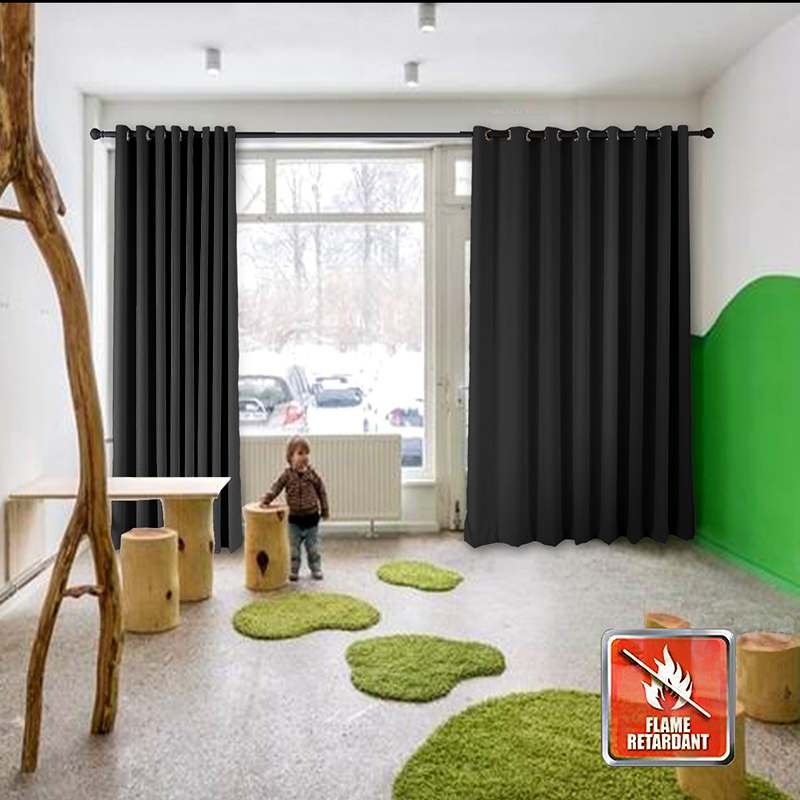 Flame Retardant Curtain Blackout Thermal Insulated Drapery Antique Bronze Grommet Curtain REGAL