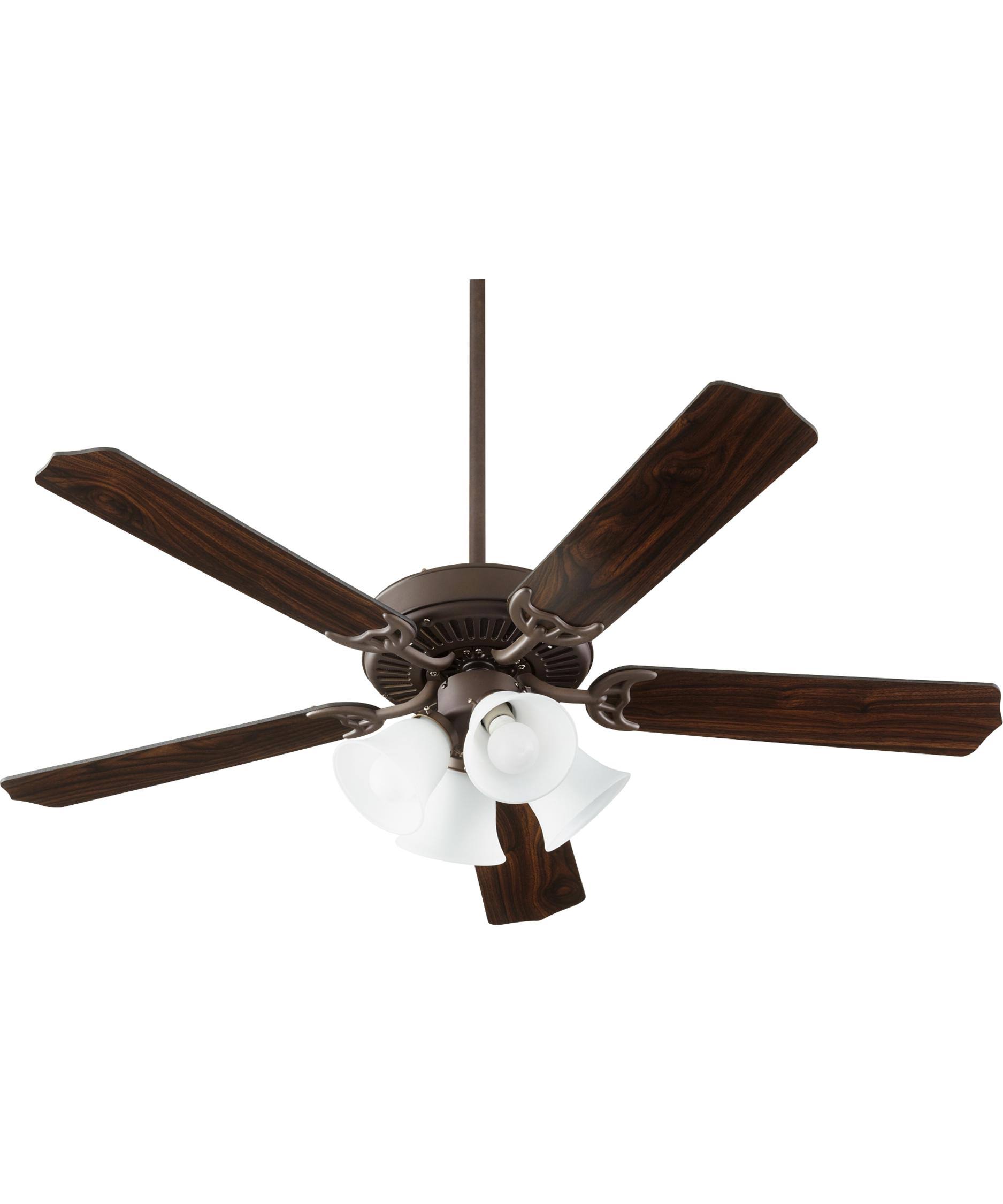 Quorum Capri IX 4 Ceiling Fan, Oiled Bronze/Faux Alabaster - 7525-186