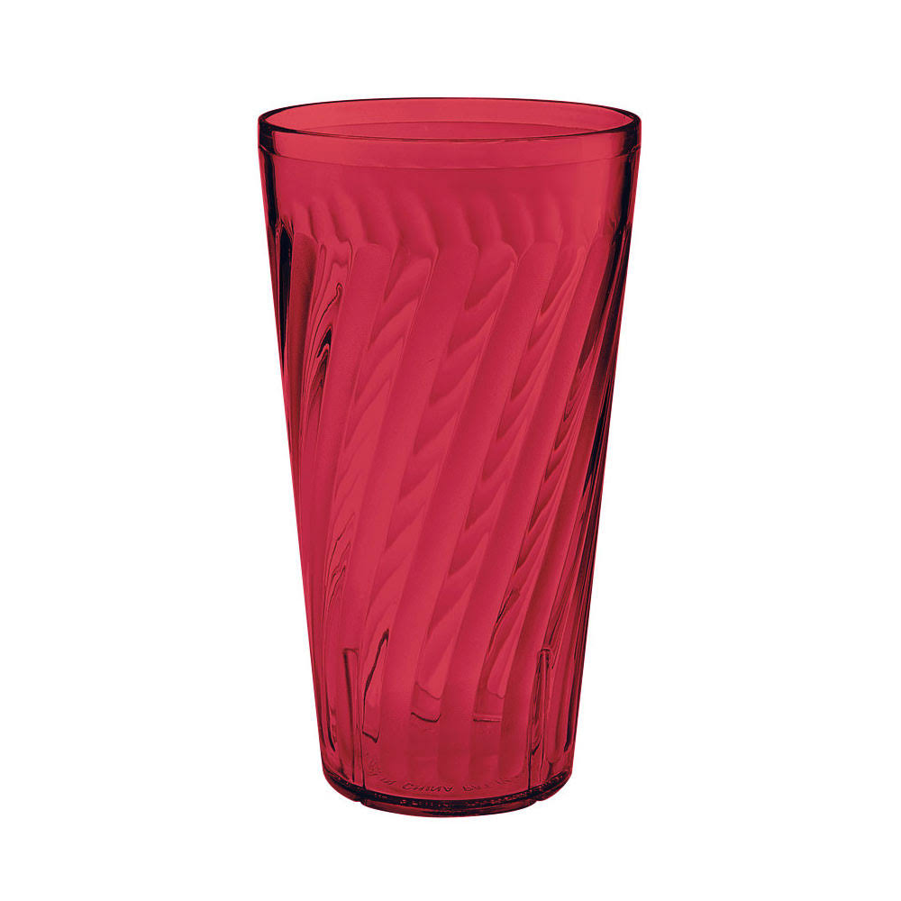 Plastic Reusable Tahiti Tumblers 32 oz 4 x 7.38 Beverage Red SAN,12 Packs