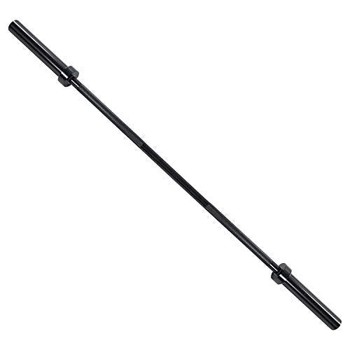 HulkFit Solid 2-Inch Olympic Bar Barbell Weight Lifting Bar- Black