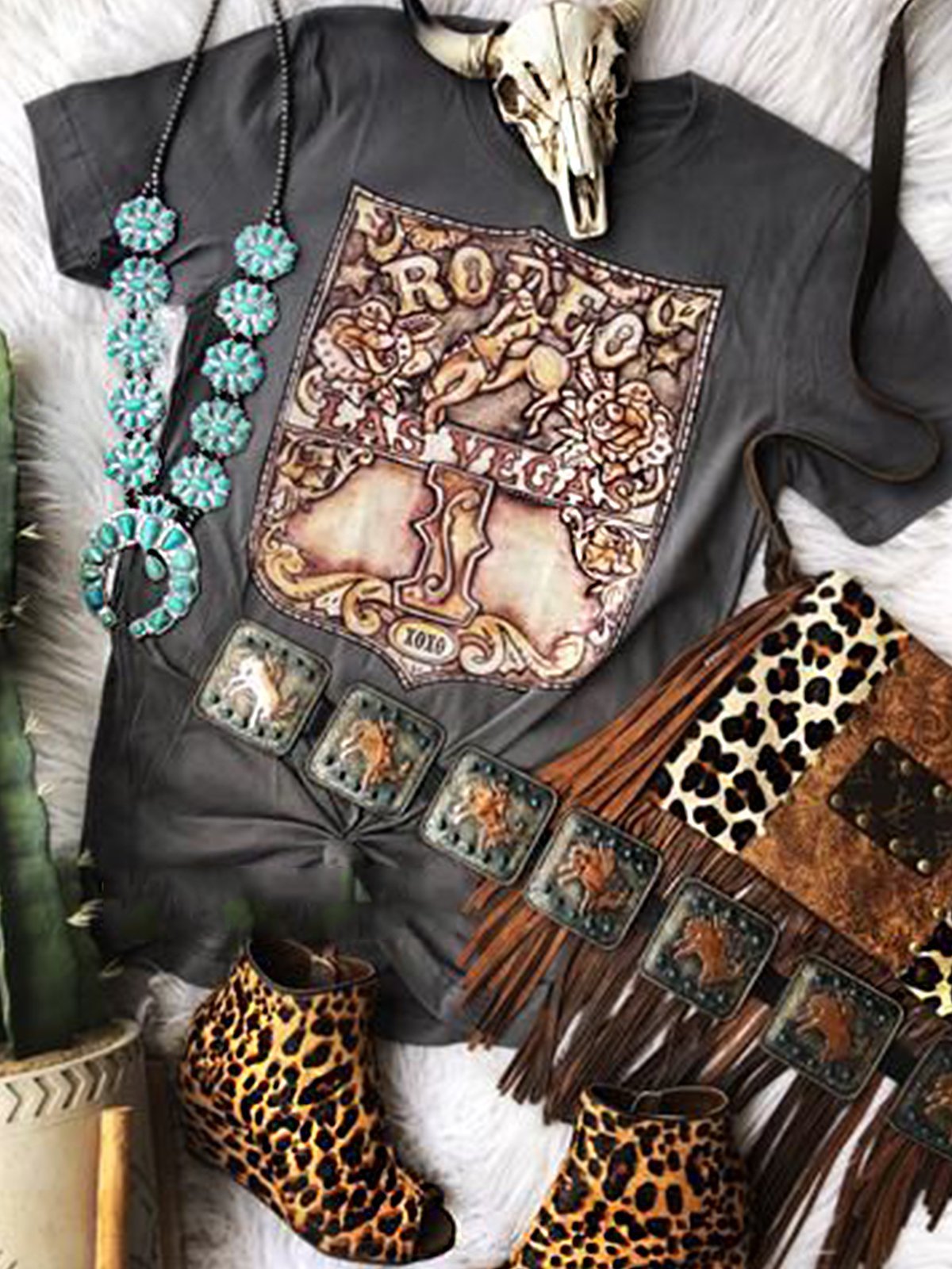 Black Printed Short Sleeve Crew Neck Vintage Shirts & Tops