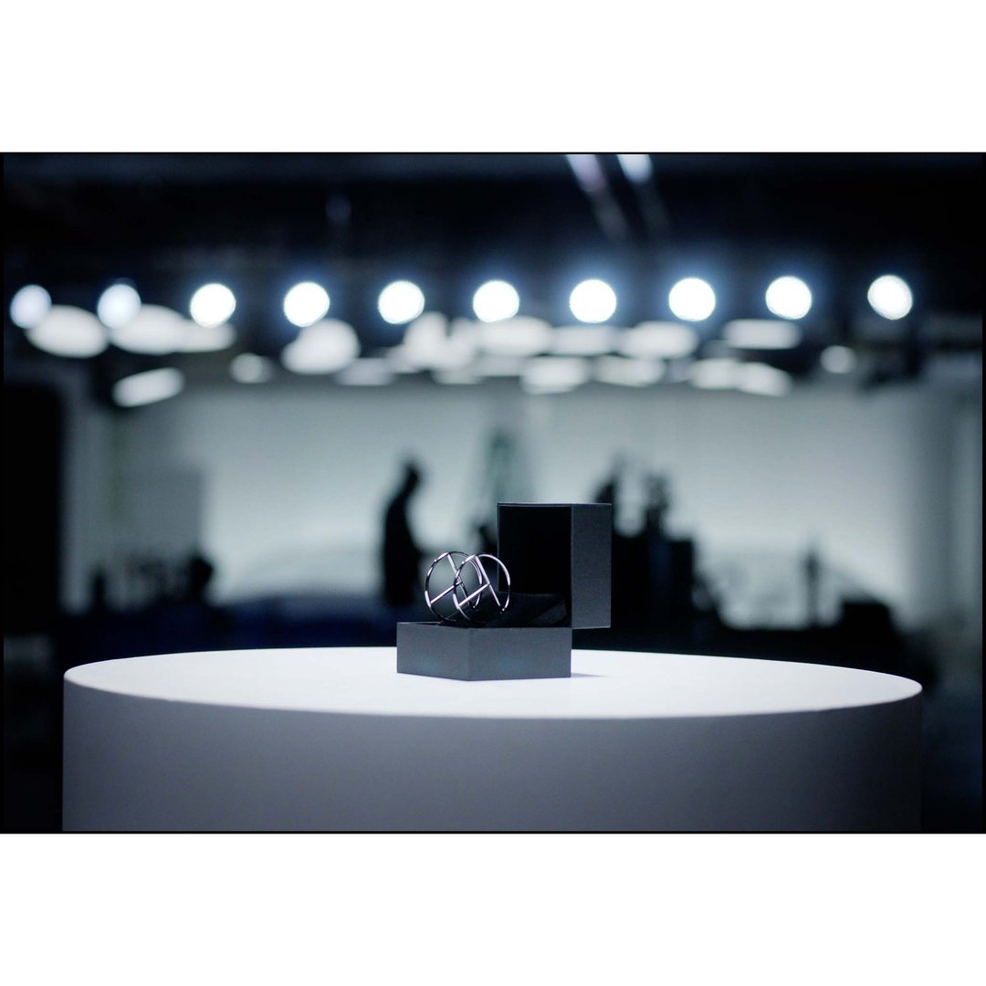 Large Logo Hoop Earring - Silver