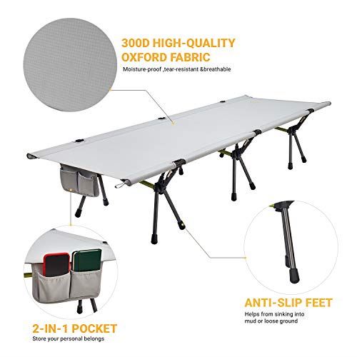 ATEPA Heavy Duty Lightweight Folding Camping Cot Bed