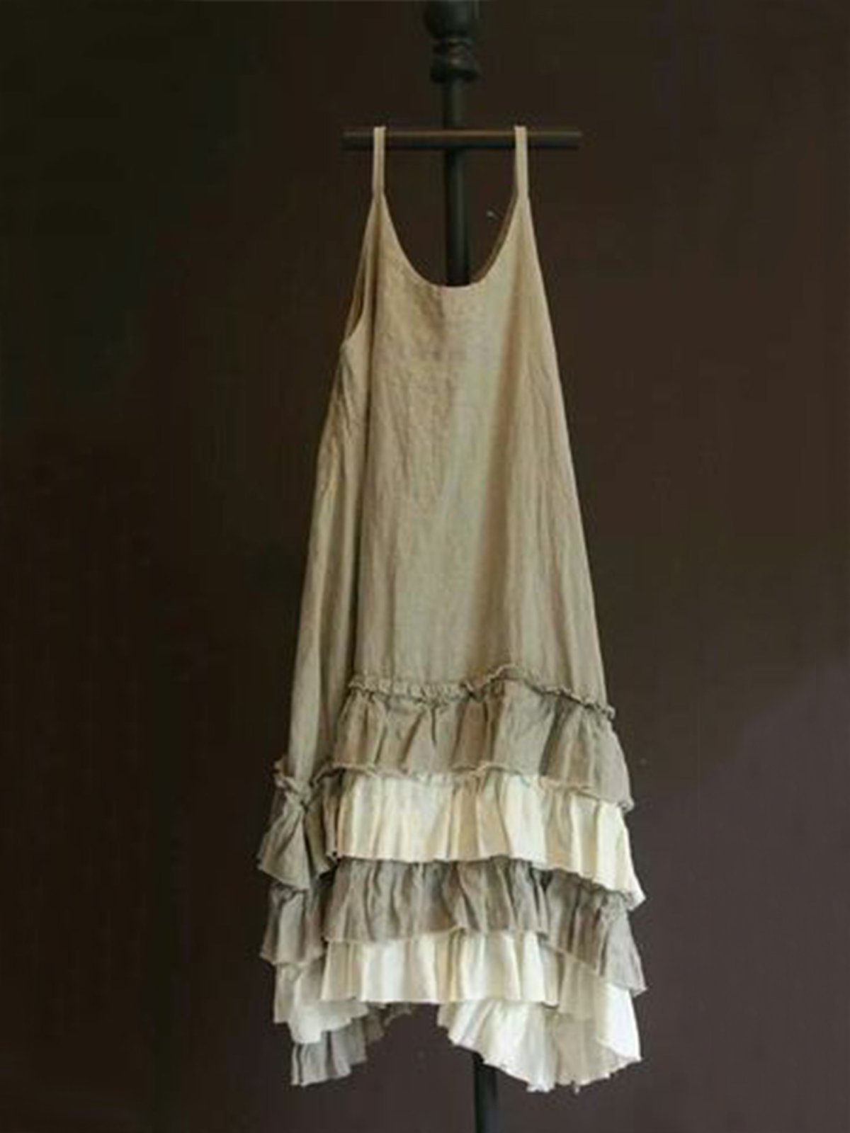 Casual Sleeveless Round Neck Plus Size Dress