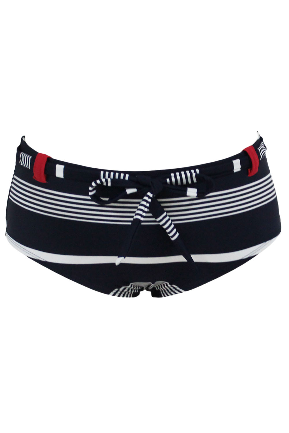 Navy Striped Bow Tie Sash Swim Briefs