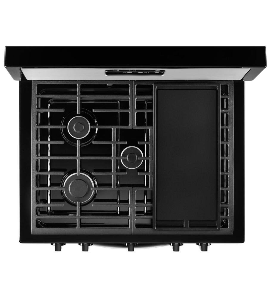 Whirlpool WFG505M0BS Gas Range with Broiler Drawer - Freestanding - 5.1 cu ft - Black/Stainless