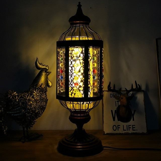 Tiffany Stained Glass Table Lamp Living Room Bedroom Cafe Restaurant Bar Table Lamp