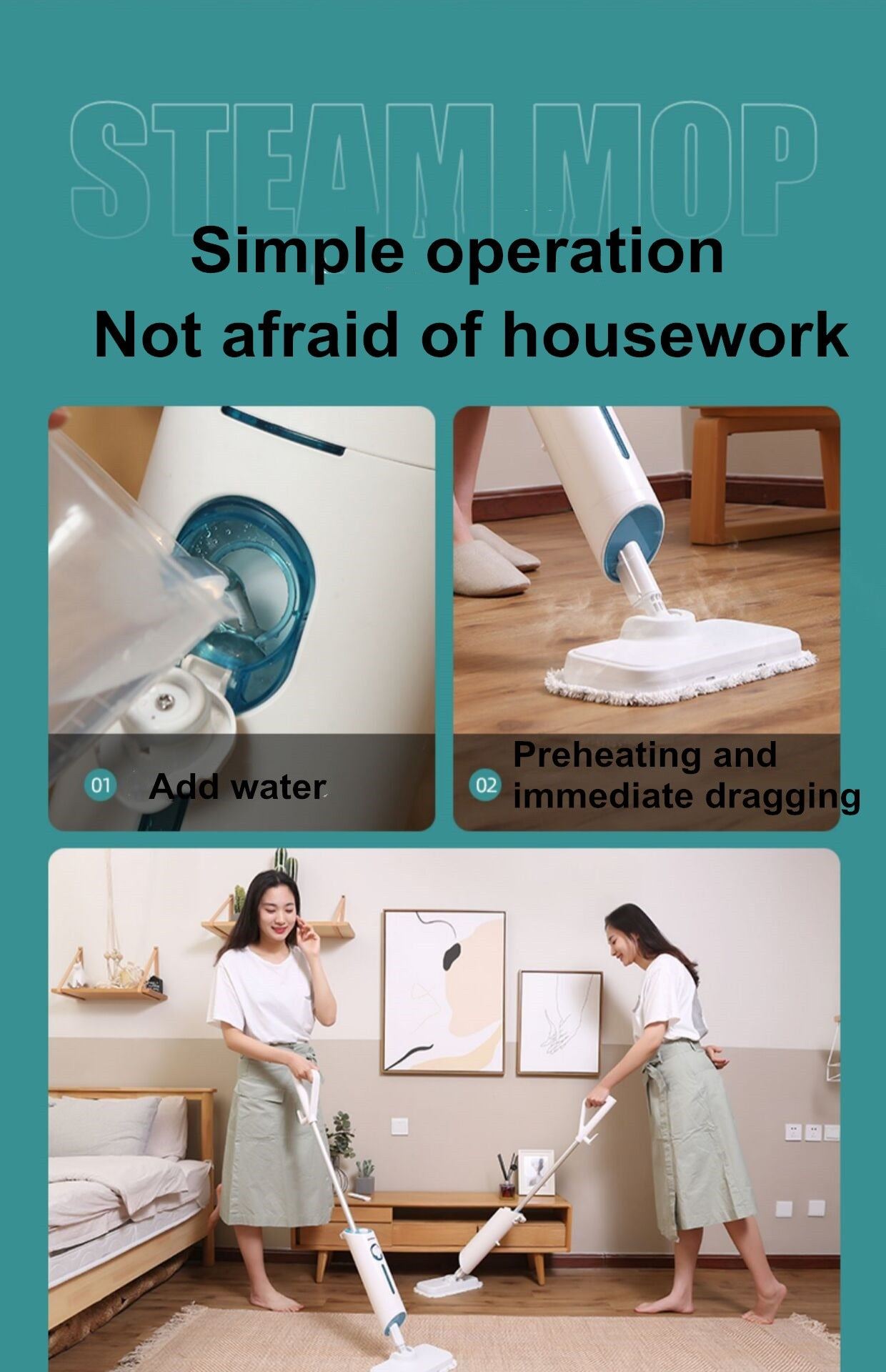 Steam Cleaner Steam Machine Steam Mop Quick And Clean High Temperature