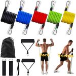 Resistance Bands Set, Exercise Bands, Workout Bands for Men & Women, 5 Level Fitness Bands