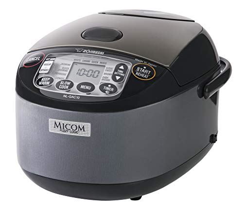 Rice Cooker & Warmer, 5.5-Cup, Metallic Black